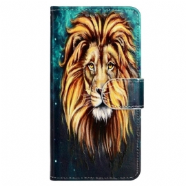 Flipové Pouzdro Na iPhone 15 Plus Na Lana Kočka S Popruhem