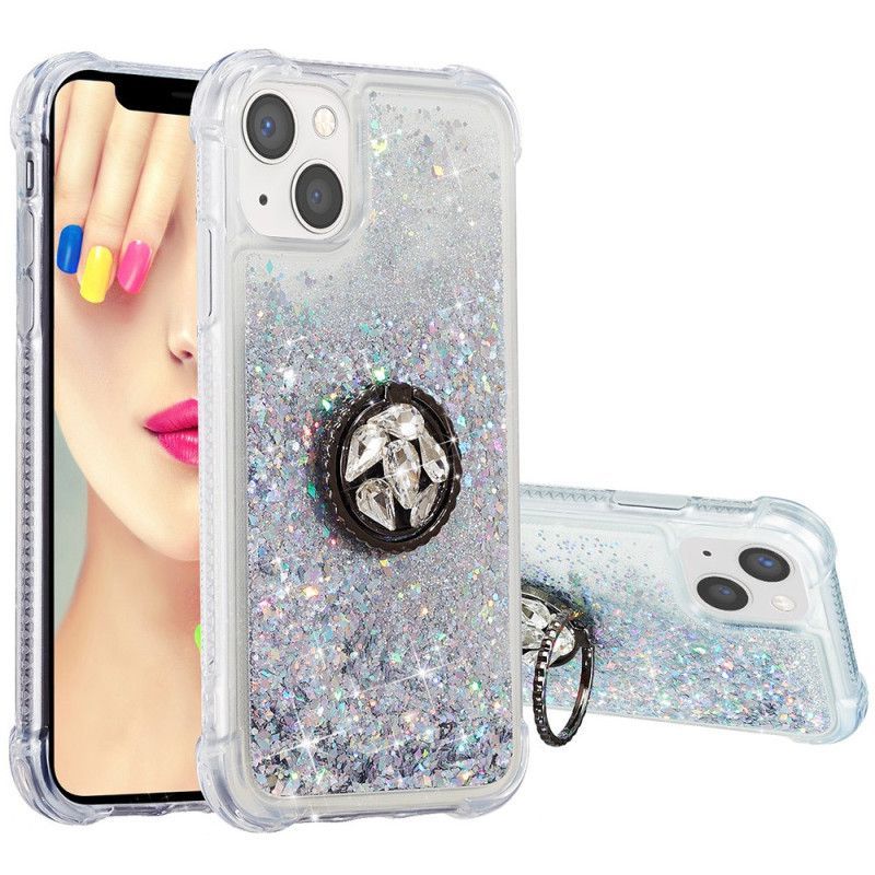 Kryt Na iPhone 15 Plus Flitry S Podpůrným Kroužkem