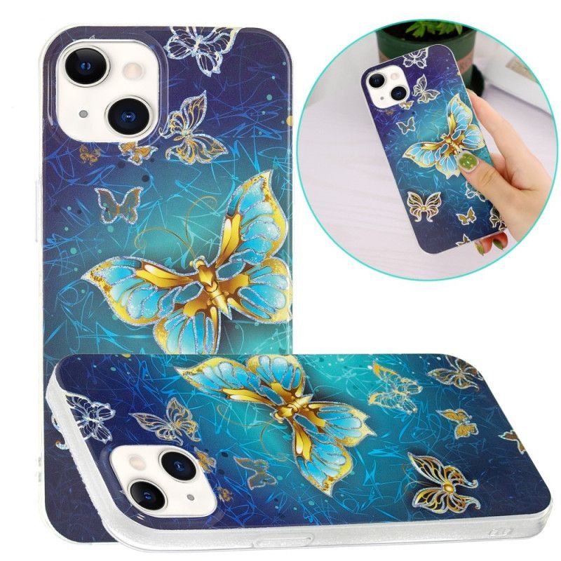 Kryt Na iPhone 15 Plus Zlatí Motýli