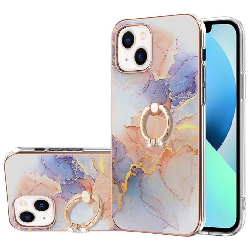 Kryty Na Mobil Na iPhone 15 Plus Mramorový Podpůrný Kroužek
