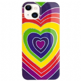 Kryty Na Mobil Na iPhone 15 Plus Psychedelické Srdce