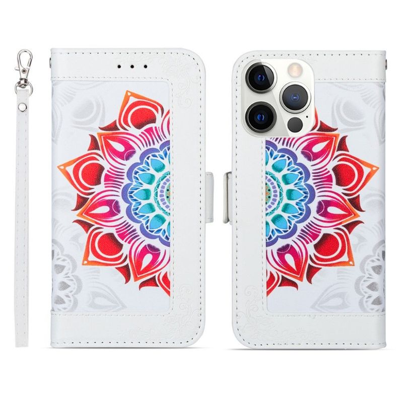 Flipové Pouzdro Na iPhone 13 Pro Max Barevná Mandala Lady