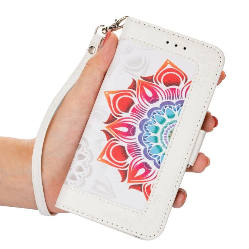 Flipové Pouzdro Na iPhone 13 Pro Max Barevná Mandala Lady