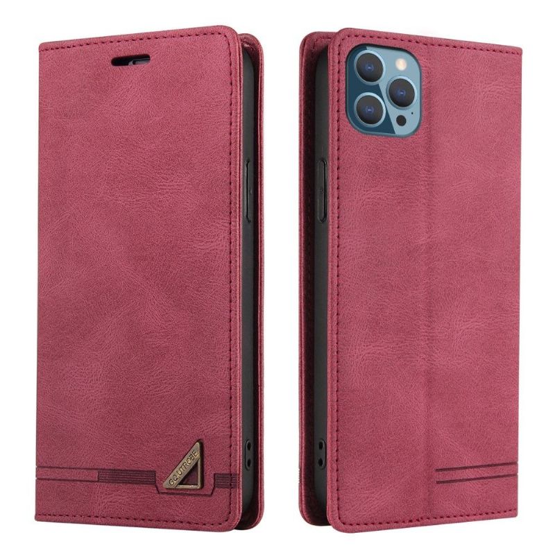 Flipové Pouzdro Na iPhone 13 Pro Max Gq.utrobe Faux Leather Retro