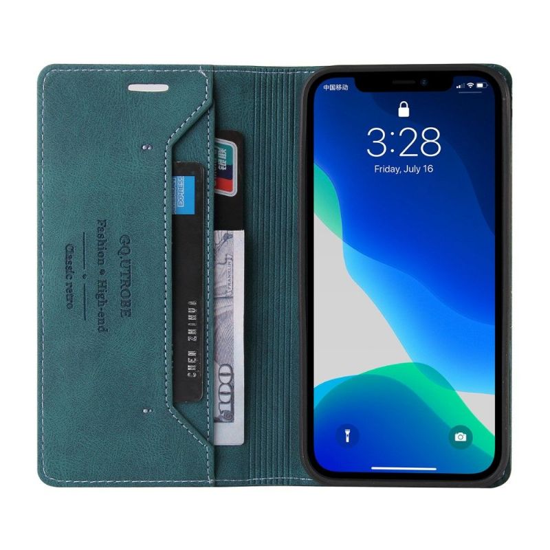 Flipové Pouzdro Na iPhone 13 Pro Max Gq.utrobe Faux Leather Retro