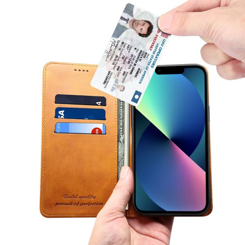 Flipové Pouzdro Na iPhone 13 Pro Max Kožené Pouzdro Kůže Ve Stylu Překlápění
