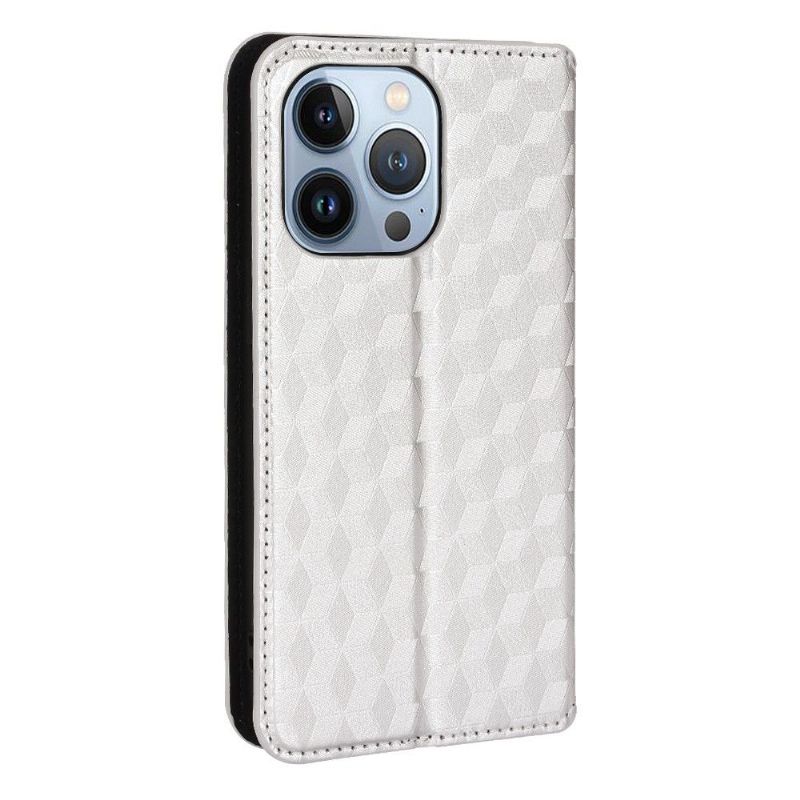 Flipové Pouzdro Na iPhone 13 Pro Max Kožené Pouzdro Návrh Geometrie