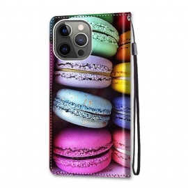 Flipové Pouzdro Na iPhone 13 Pro Max Makronky