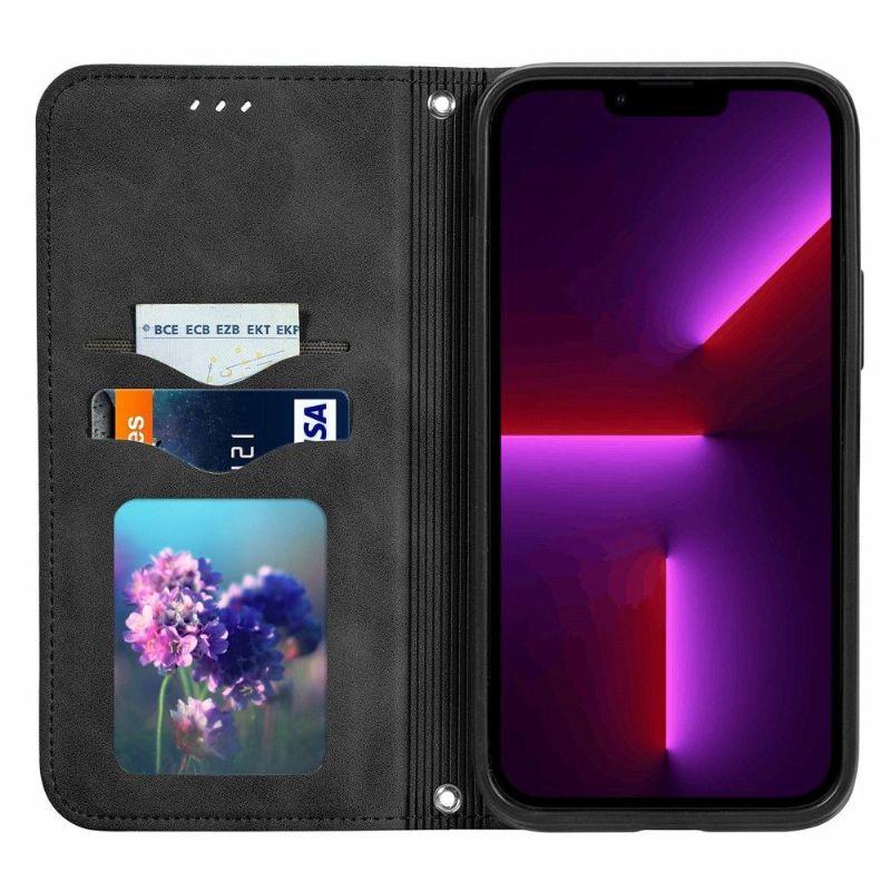 Flipové Pouzdro Na iPhone 13 Pro Max Obchodní Retro