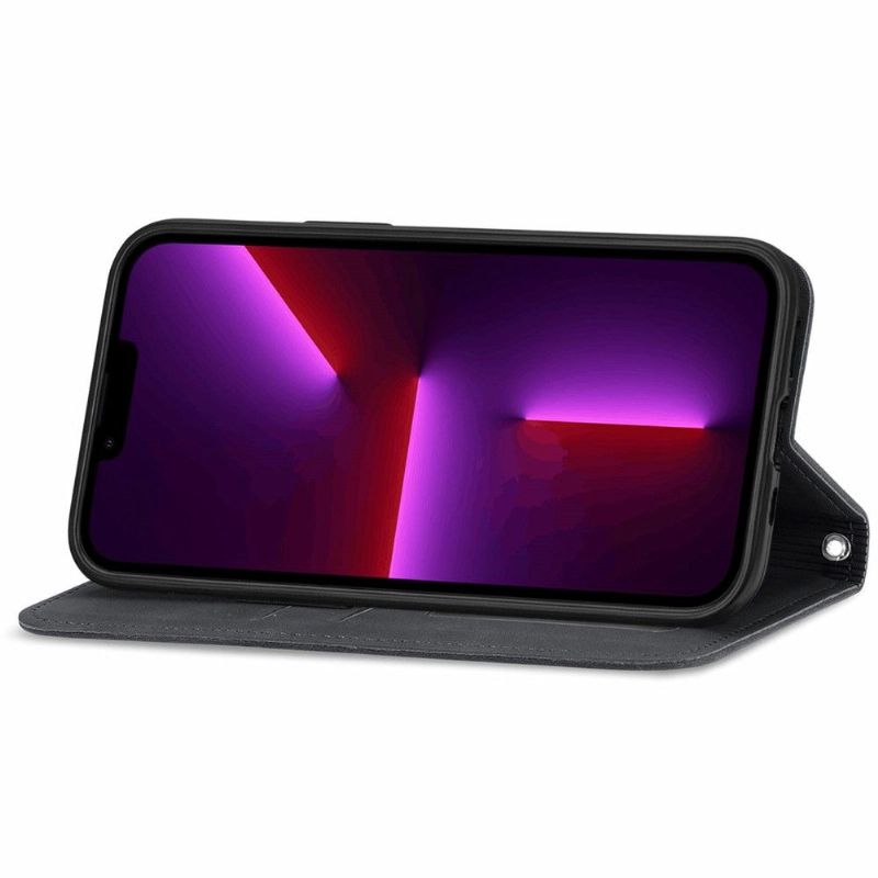 Flipové Pouzdro Na iPhone 13 Pro Max Obchodní Retro