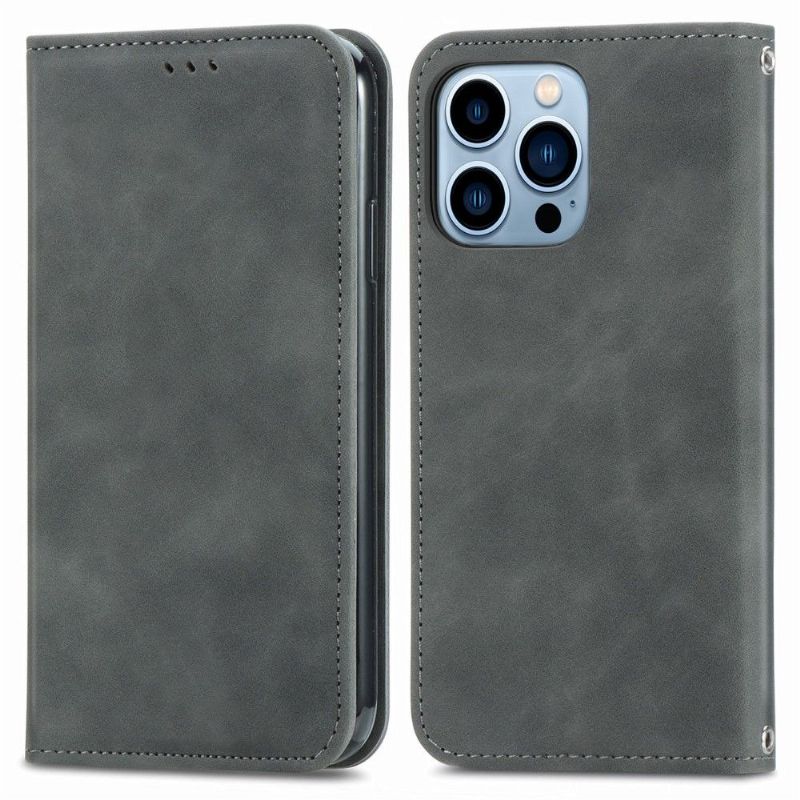 Flipové Pouzdro Na iPhone 13 Pro Max Obchodní Retro