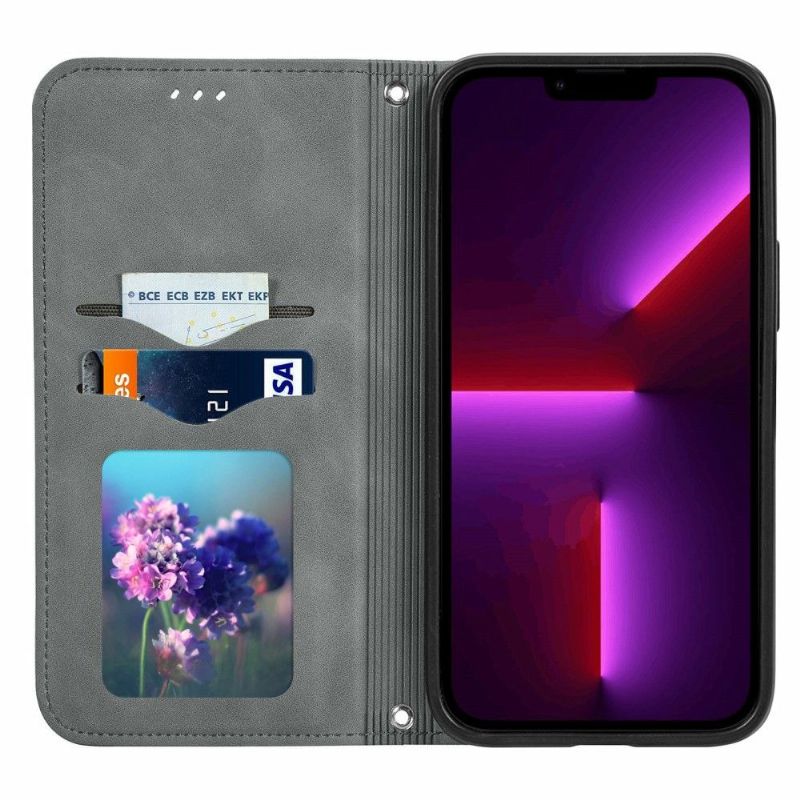 Flipové Pouzdro Na iPhone 13 Pro Max Obchodní Retro