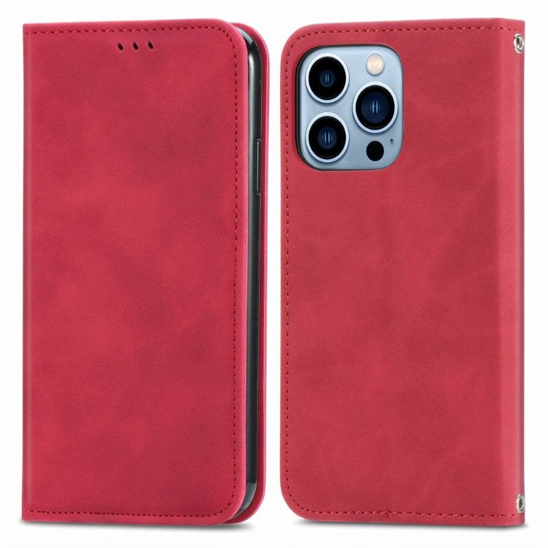 Flipové Pouzdro Na iPhone 13 Pro Max Obchodní Retro