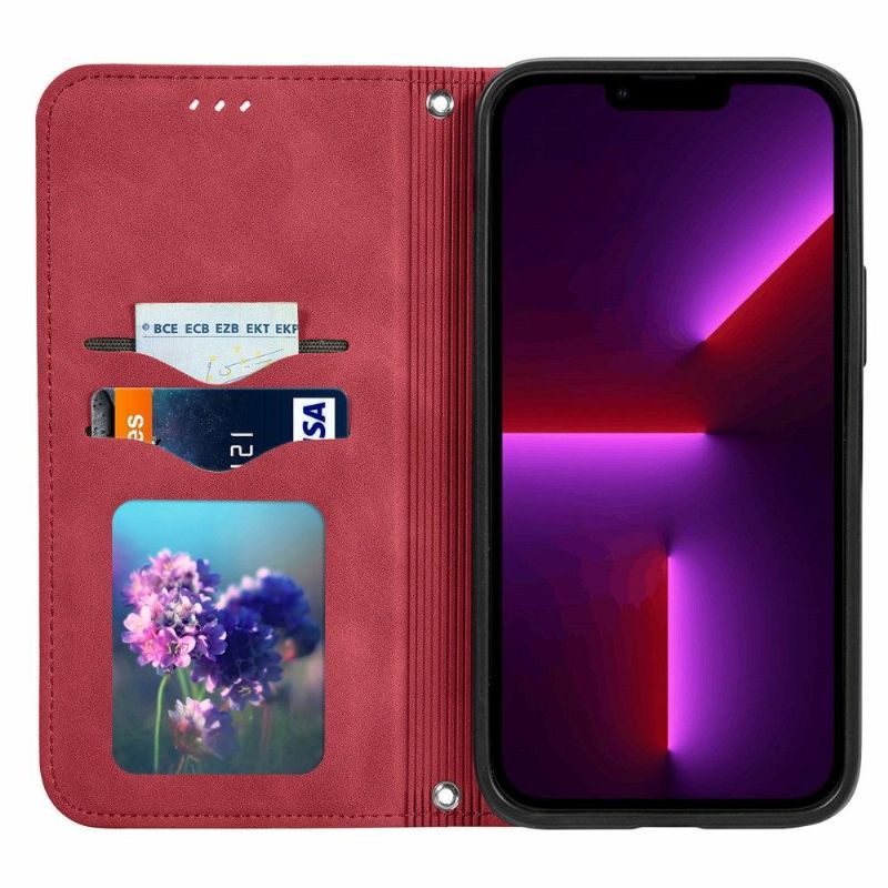 Flipové Pouzdro Na iPhone 13 Pro Max Obchodní Retro