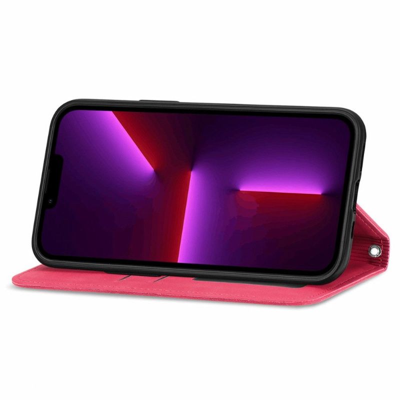Flipové Pouzdro Na iPhone 13 Pro Max Obchodní Retro