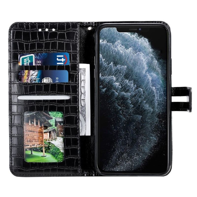 Flipové Pouzdro Na iPhone 13 Pro Max Styl Kůže S Efektem Croc