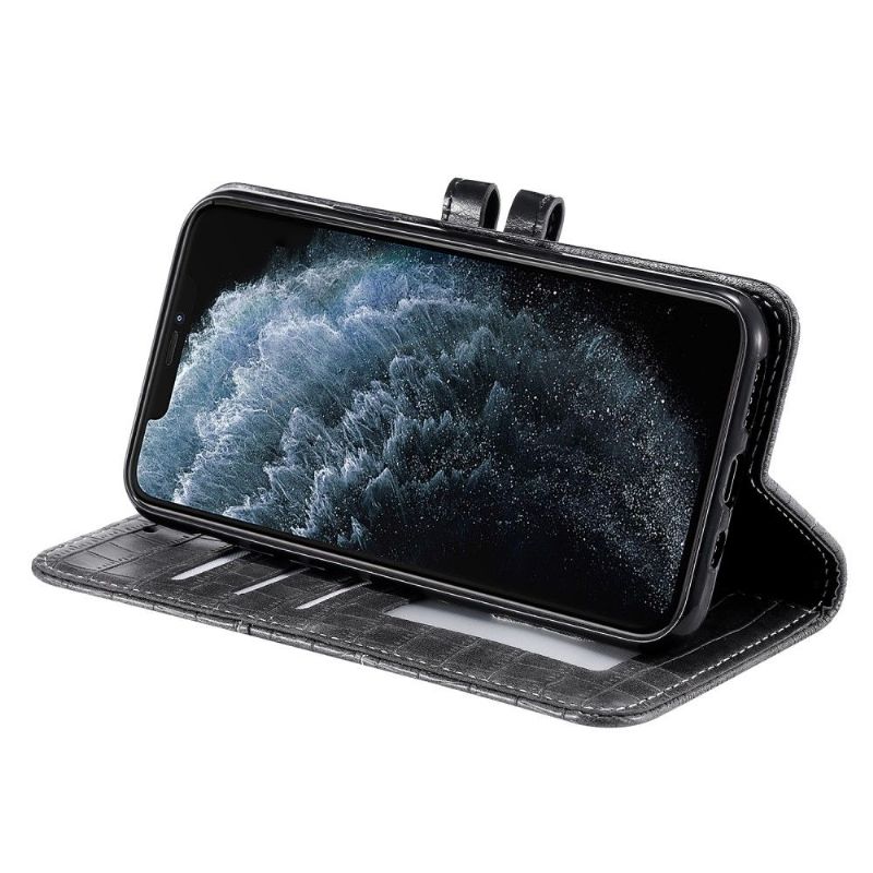 Flipové Pouzdro Na iPhone 13 Pro Max Styl Kůže S Efektem Croc