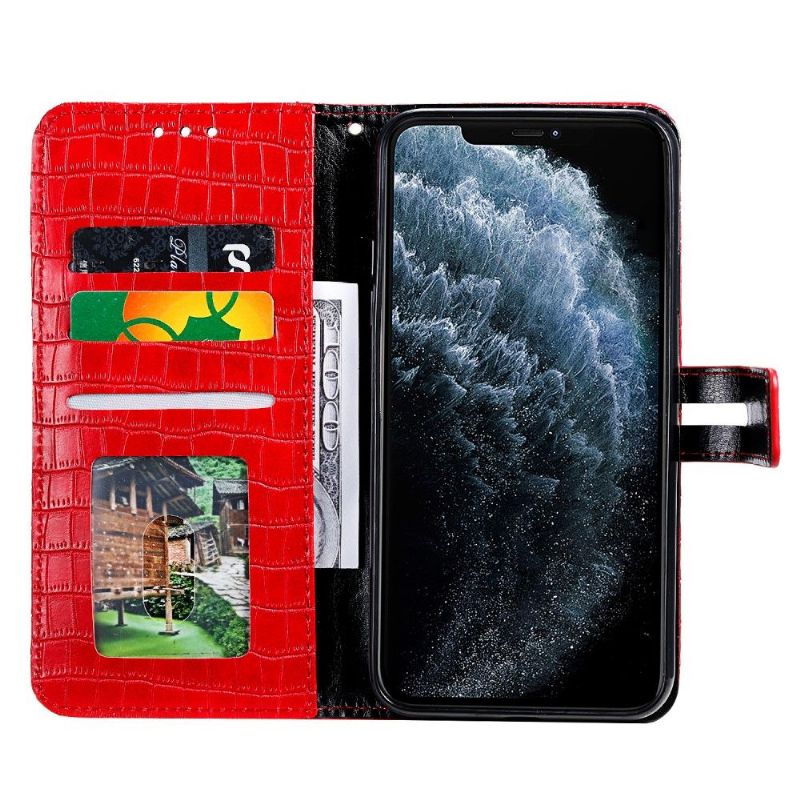Flipové Pouzdro Na iPhone 13 Pro Max Styl Kůže S Efektem Croc