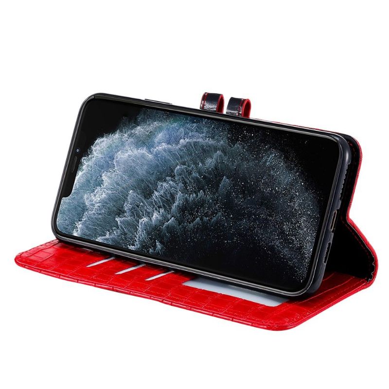 Flipové Pouzdro Na iPhone 13 Pro Max Styl Kůže S Efektem Croc