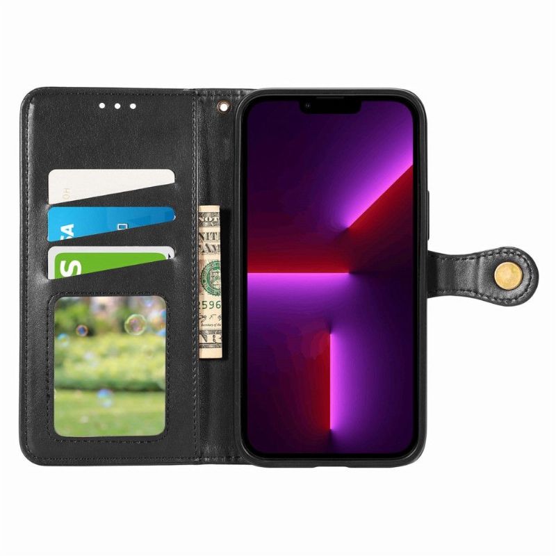 Kožené Pouzdro Na iPhone 13 Pro Max Držák Karet Z Umělé Kůže Indila