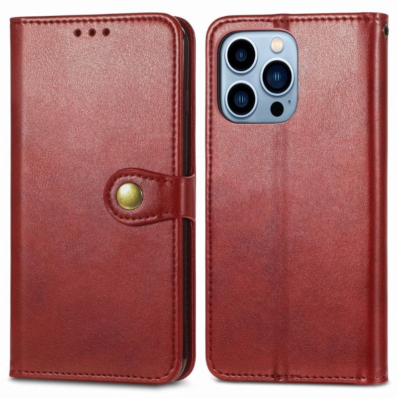 Kožené Pouzdro Na iPhone 13 Pro Max Držák Karet Z Umělé Kůže Indila