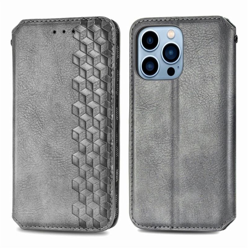 Kožené Pouzdro Na iPhone 13 Pro Max Držák Karty Kub Design