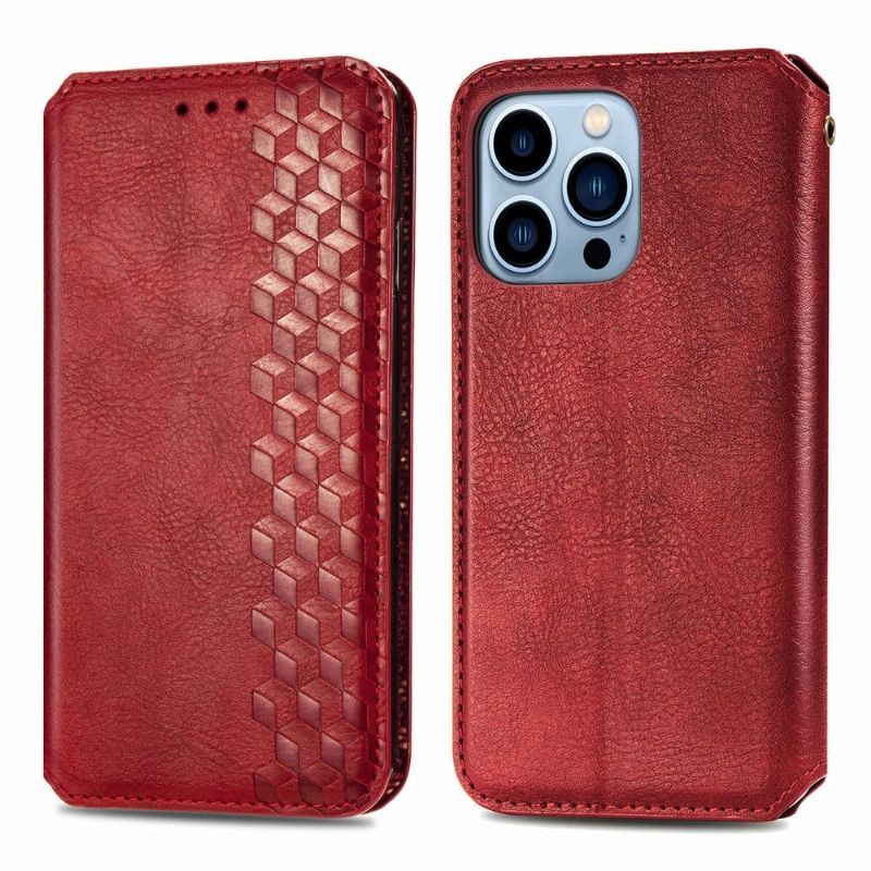 Kožené Pouzdro Na iPhone 13 Pro Max Držák Karty Kub Design