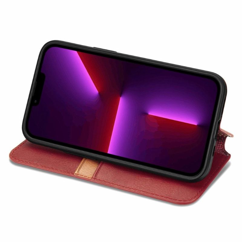 Kožené Pouzdro Na iPhone 13 Pro Max Držák Karty Kub Design