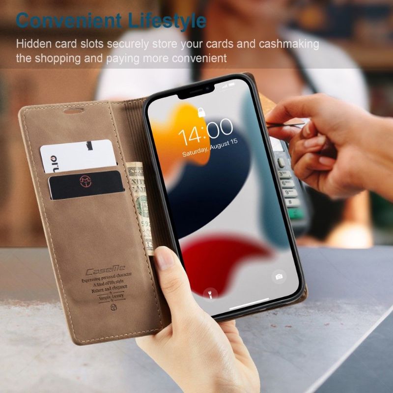 Kožené Pouzdro Na iPhone 13 Pro Max Golia Z Imitace Kůže