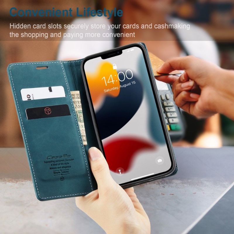 Kožené Pouzdro Na iPhone 13 Pro Max Golia Z Imitace Kůže
