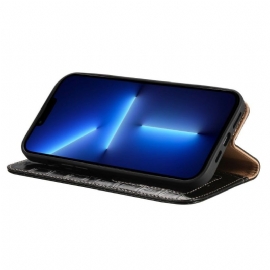 Kožené Pouzdro Na iPhone 13 Pro Max Originální Kůže Croco Look