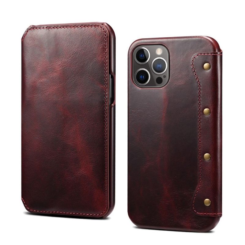 Kožené Pouzdro Na iPhone 13 Pro Max Vintage Kůže