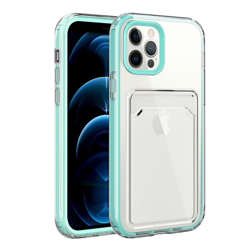 Kryt Na iPhone 13 Pro Max Barvy Průhledných Hran Držáku Karet