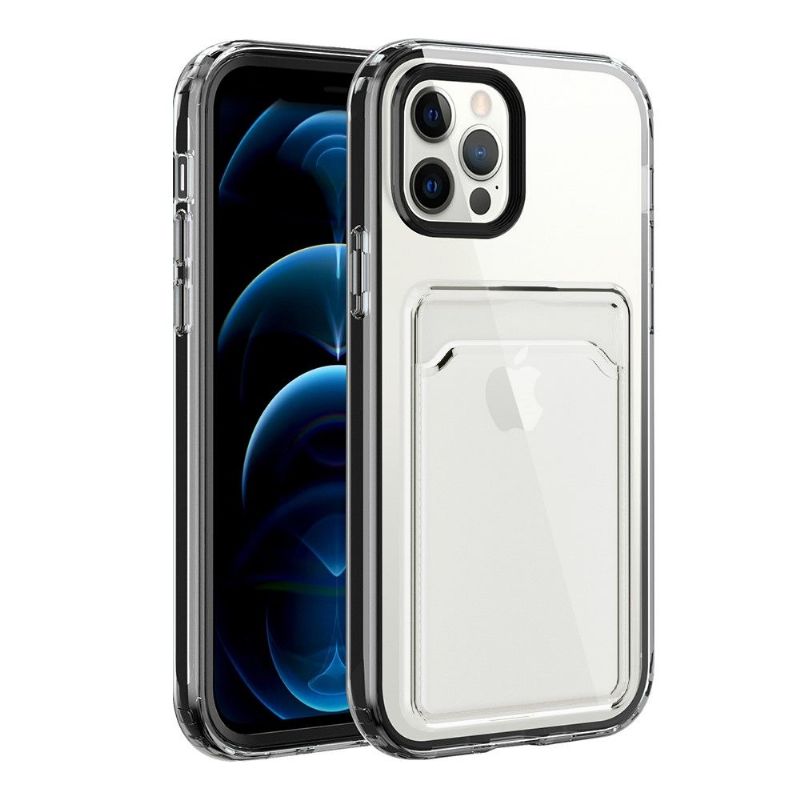 Kryt Na iPhone 13 Pro Max Barvy Průhledných Hran Držáku Karet