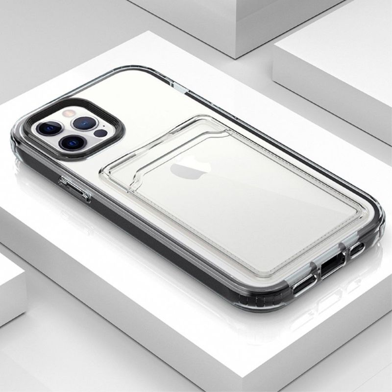 Kryt Na iPhone 13 Pro Max Barvy Průhledných Hran Držáku Karet