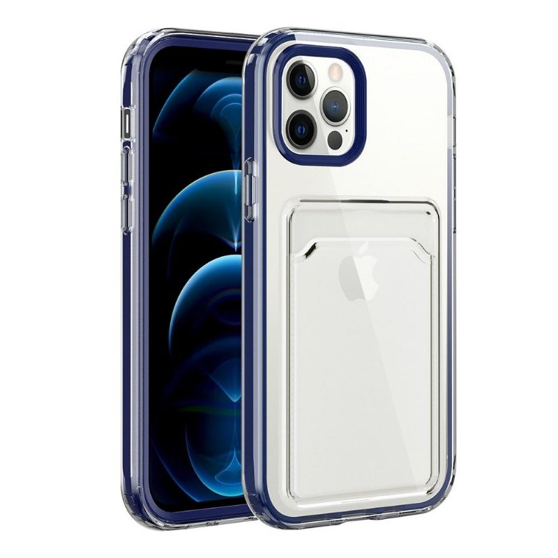 Kryt Na iPhone 13 Pro Max Barvy Průhledných Hran Držáku Karet