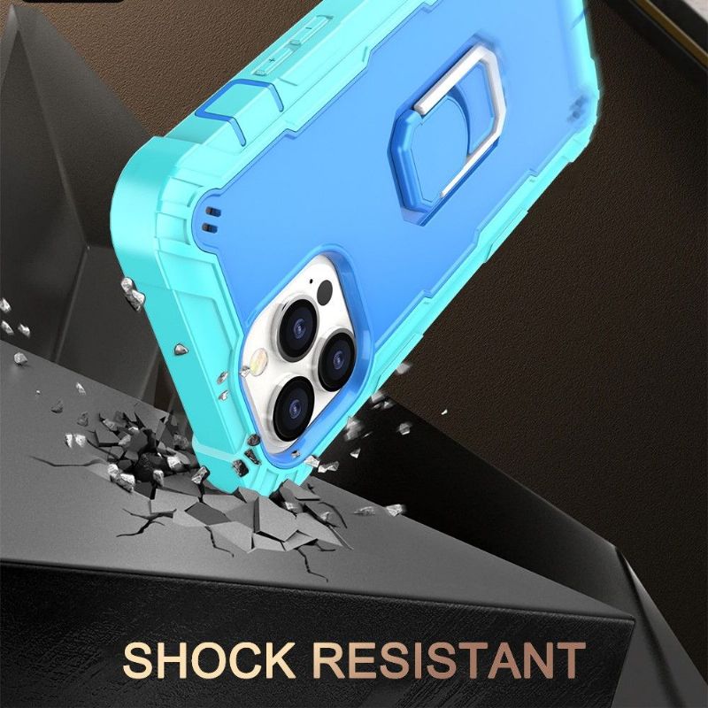 Kryt Na iPhone 13 Pro Max Dvoubarevné Kroužkové Brnění