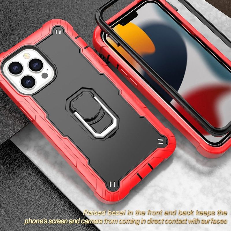 Kryt Na iPhone 13 Pro Max Dvoubarevné Kroužkové Brnění