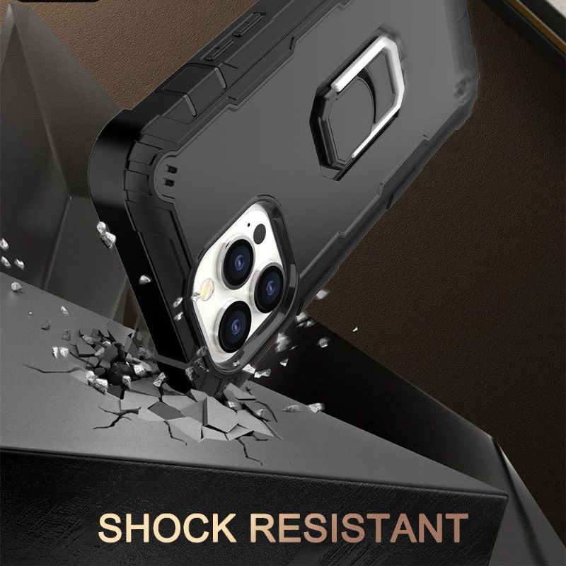 Kryt Na iPhone 13 Pro Max Dvoubarevné Kroužkové Brnění