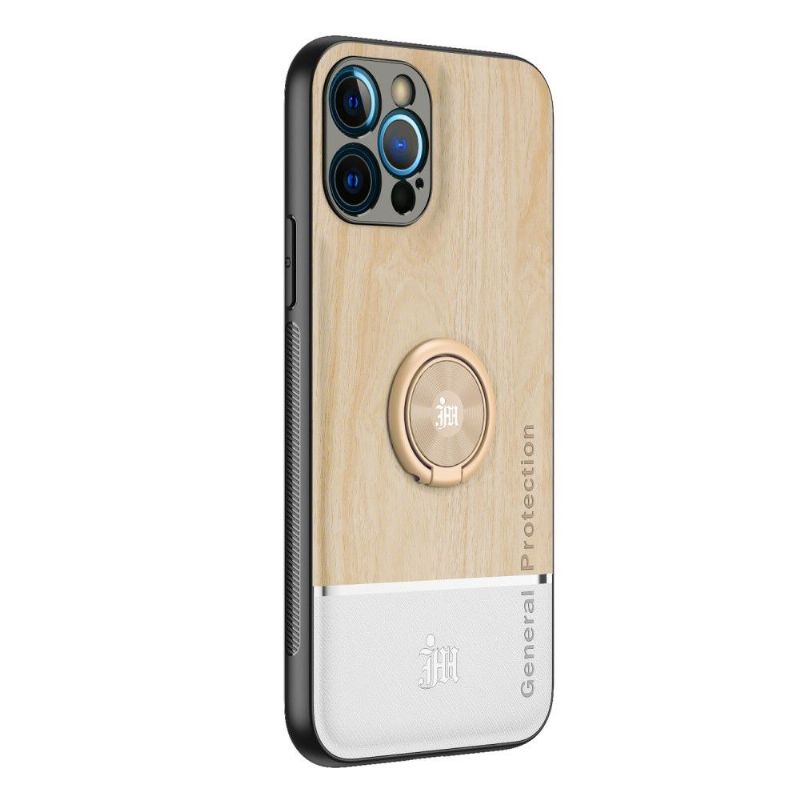 Kryt Na iPhone 13 Pro Max Dřevěný Styl S Kroužkem