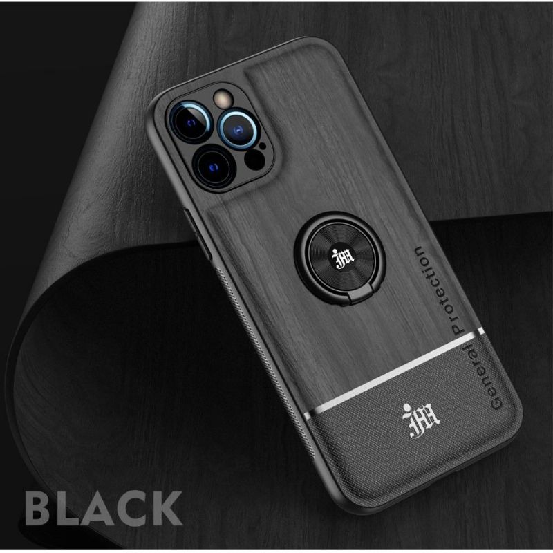 Kryt Na iPhone 13 Pro Max Dřevěný Styl S Kroužkem