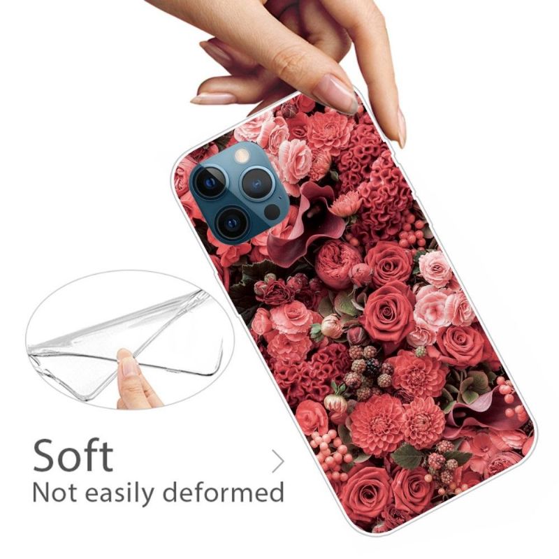 Kryt Na iPhone 13 Pro Max Červený Květ