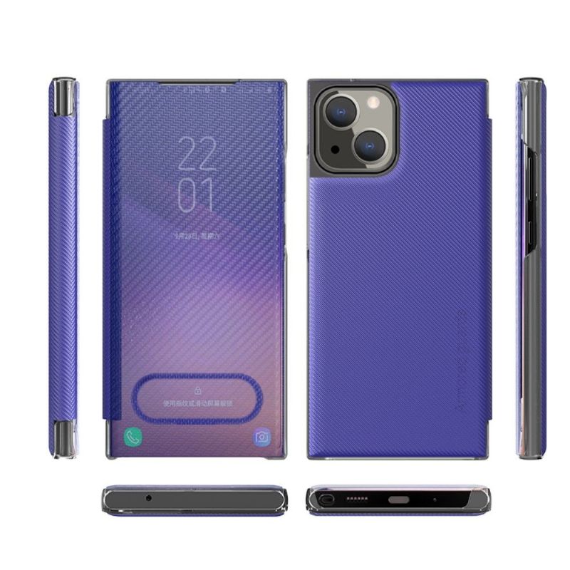 Kryty Na Mobil Na iPhone 13 Pro Max Flipové Pouzdro Uhlíkové Vlákno