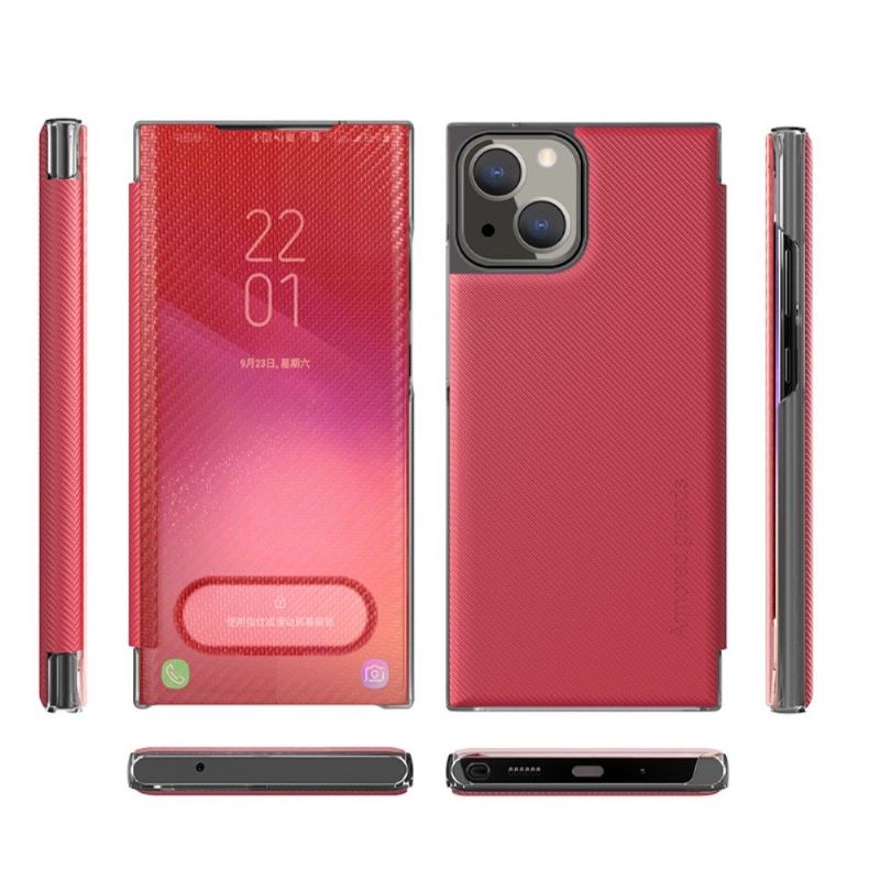 Kryty Na Mobil Na iPhone 13 Pro Max Flipové Pouzdro Uhlíkové Vlákno