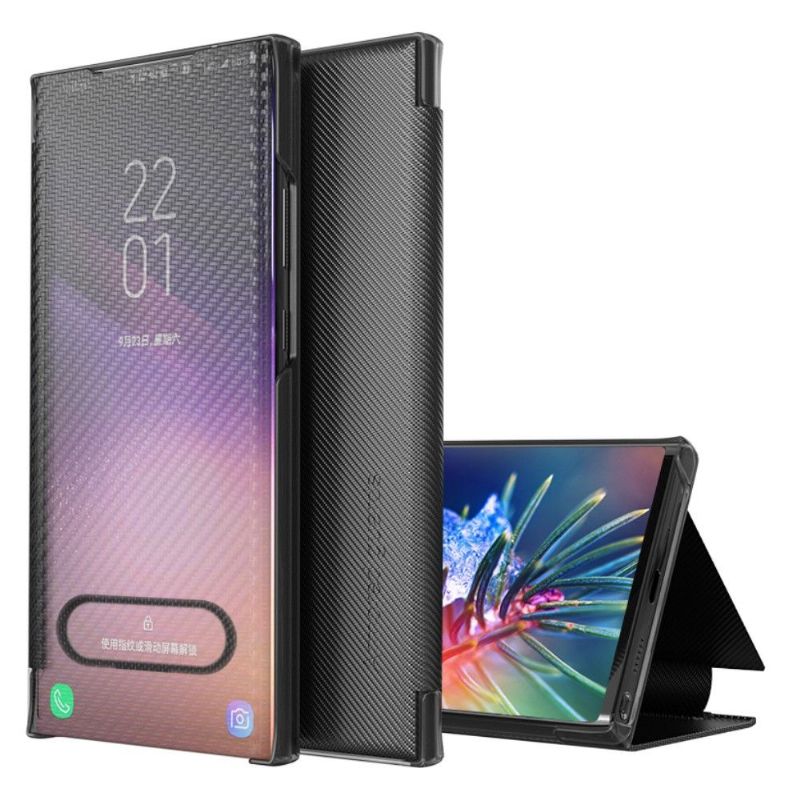 Kryty Na Mobil Na iPhone 13 Pro Max Flipové Pouzdro Uhlíkové Vlákno