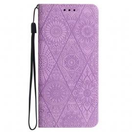 Kožené Pouzdro Folio Na Samsung Galaxy S26 Plus Etnický Vzor