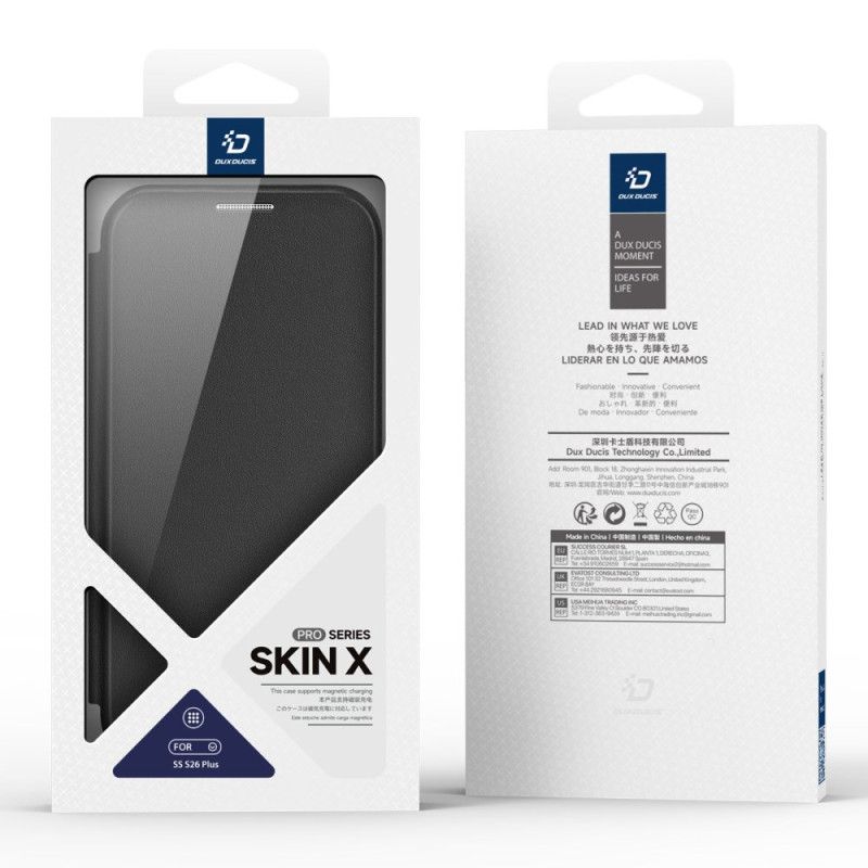 Kožené Pouzdro Samsung Galaxy S26 Plus Kryty Na Mobil Magnetické Pouzdro Skin X Pro Dux Ducis