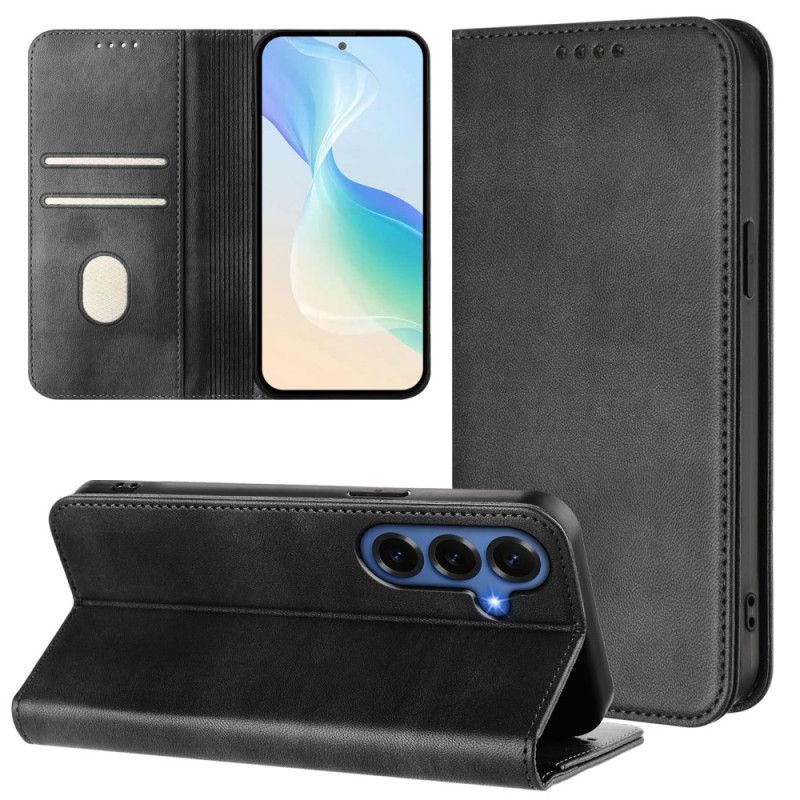 Kožené Pouzdro Samsung Galaxy S26 Plus Kryty Na Mobil Texturovaná Rfid Ochrana Retro