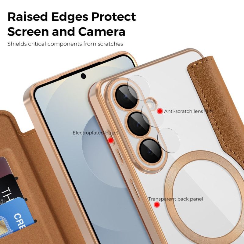 Kožené Pouzdro Samsung Galaxy S26 Plus Polstrovaný Držák Rfid Karty