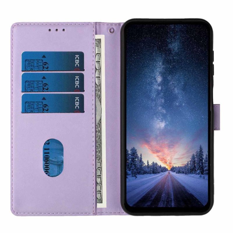 Kožený Kryt Na Samsung Galaxy S26 Plus Vzor Stromu A Kočky